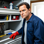Proactive Problem Solver**

"A fully clothed property manager inspecting a building's plumbing with a determined expression, toolbox nearby, safe for work, professional, well-lit, appropriate content, perfect anatomy, correct proportions, family-friendly."

**
