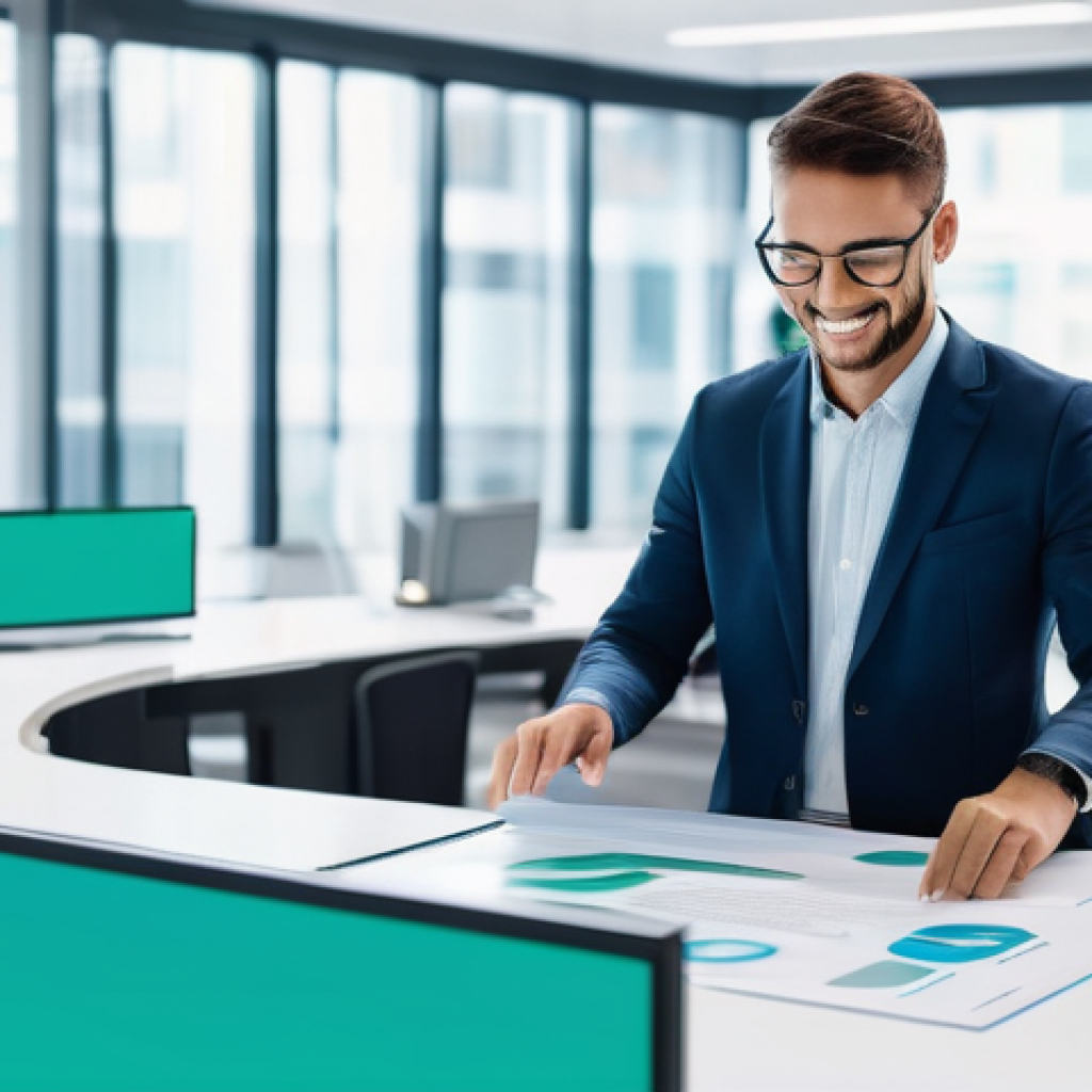 공공관리사 실무에서 자주 사용하는 소프트웨어와 도구 - **Image Prompt: The Dawn of Automated Public Administration**
A vibrant, high-tech, and brightly...