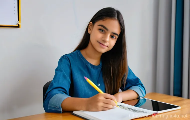 공공관리사 시험 준비 과정에서의 시간 관리 방법 - **Prompt:** A diligent young Brazilian female student, approximately 22 years old, sits at a modern,...