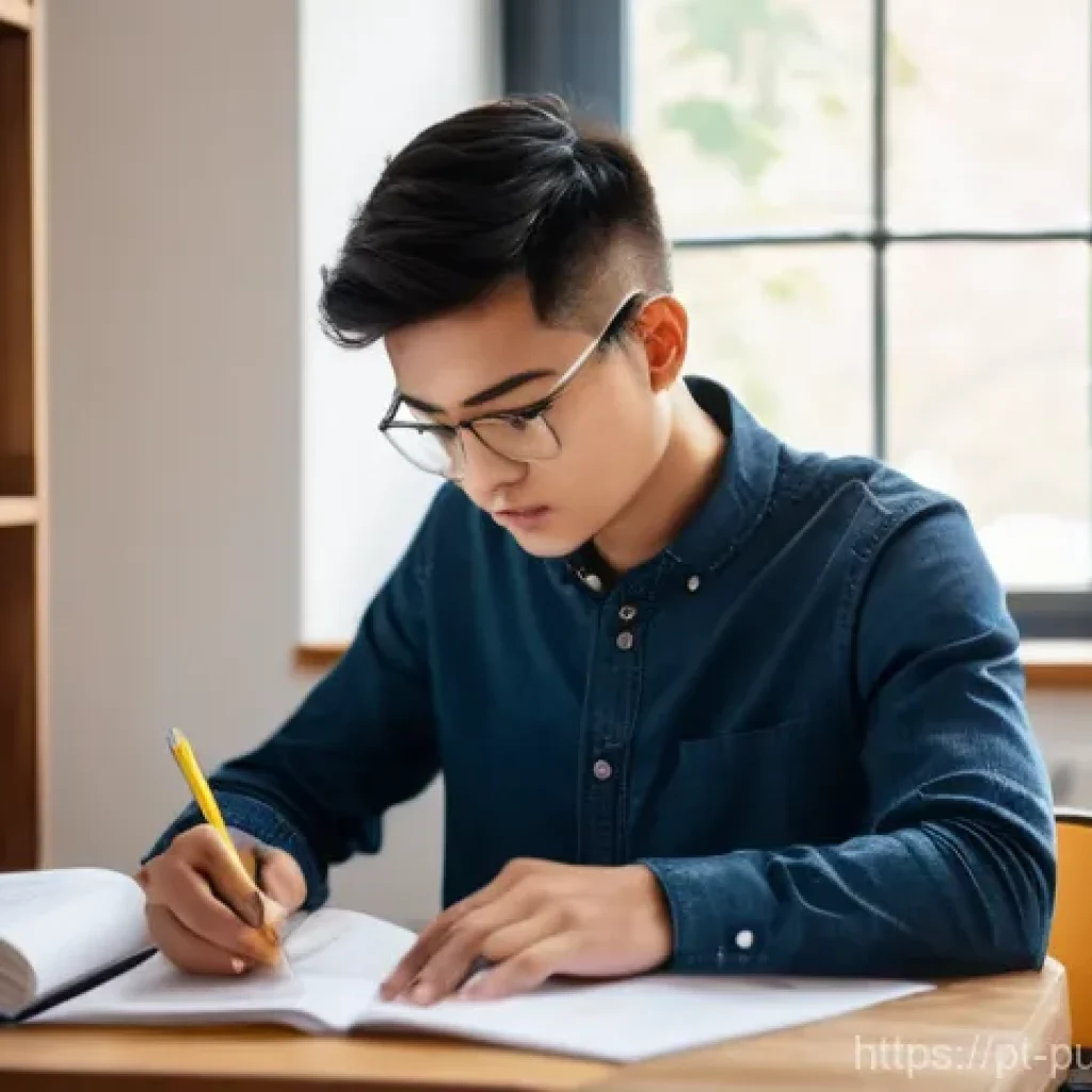 공공관리사 시험 대비를 위한 필수 자료와 체크리스트 - **Prompt:** A focused young adult, of indeterminate gender, meticulously studying an official exam n...