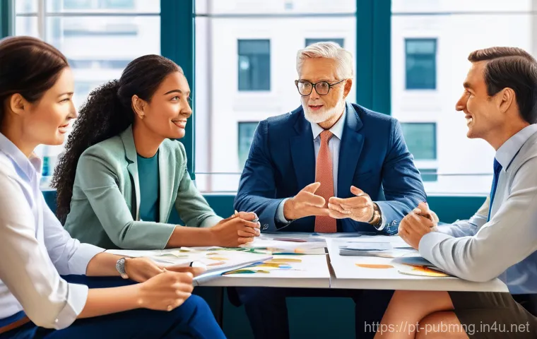 공공관리사 실무에서의 팀워크 기술 - **Prompt 1: "Open Communication and Active Listening in Public Service"**
A vibrant, professiona...