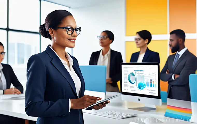 공공관리사 실무에서의 팀워크 기술 - **Prompt 2: "Empathy and Human Connection in Community Service"**
    A realistic, high-definition p...