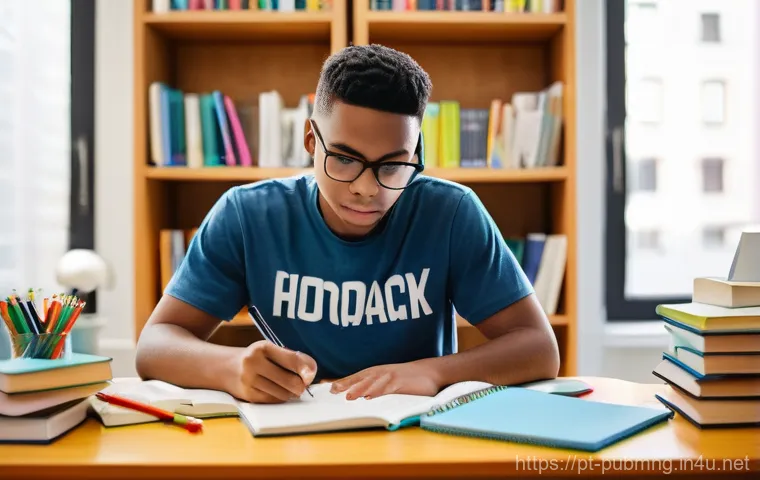 공공관리사 실기시험 합격 전략 - **Prompt 1: Focused Study Session**
"A bright, well-lit scene of a young adult (gender-neutral, ...