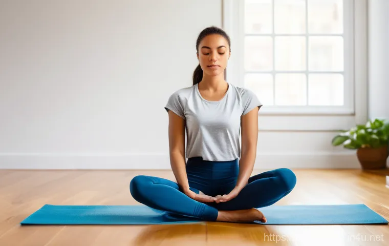 공공관리사 이론 시험 대비 학습 노하우 - A young adult, male or female, wearing a comfortable but modest long-sleeved top and trousers, sits ...