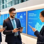 공공관리사와 관련된 최신 연구 주제 - **Digital Transformation and Citizen Engagement:**
"A vibrant, bustling scene depicting a modern...