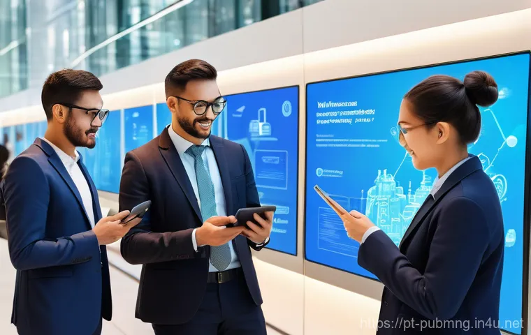 공공관리사와 관련된 최신 연구 주제 - **Digital Transformation and Citizen Engagement:**
"A vibrant, bustling scene depicting a modern...