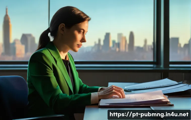 공공관리사 이직 성공 팁 - **Prompt:** A gender-neutral person in their late 30s to early 40s, dressed in a neat, conservative ...