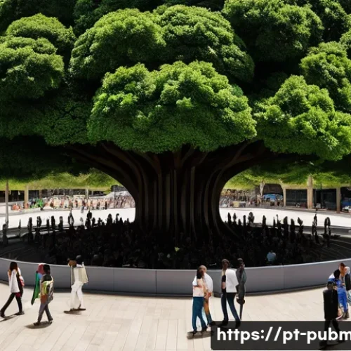 Home 23 공공관리사 실무에서 자주 사용하는 용어와 정의 - **Prompt:** A dynamic, wide-angle shot set in a brightly lit, modern Brazilian public plaza. In the ...