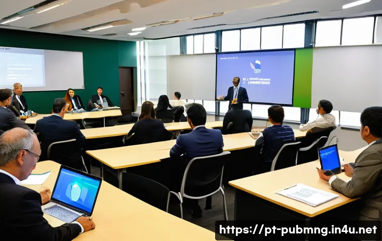 공공관리사와 관련된 국제 자격증의 비교 - A professional public administration workshop scene in Brazil, showing a diverse group of adult prof...